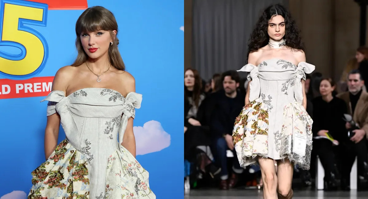 Taylor Swift traz capricho de Erdem para o tapete vermelho