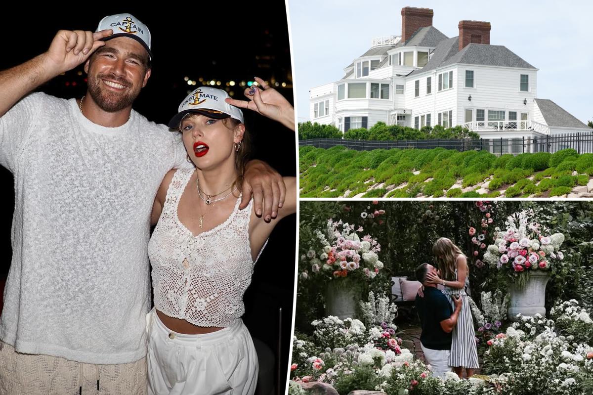 Um SUV preto foi visto saindo da casa de Taylor Swift em Rhode Island em meio a uma potencial festa de despedida de solteira